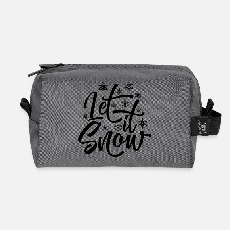 LET IT SNOW - Recycelte Kulturtasche - Anthrazit