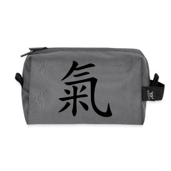 Qi vie Joy - Trousse de toilette en tissu recyclé - anthracite - Devant