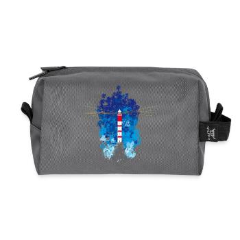 lighthouse - Recycled Toiletry Zip Bag - anthracite - Front