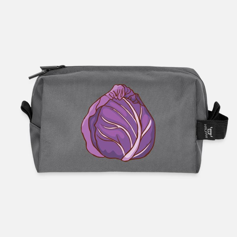 Rotkohl Kohlkopf Blaukohl Rotkraut Blaukraut - Recycelte Kulturtasche - Anthrazit