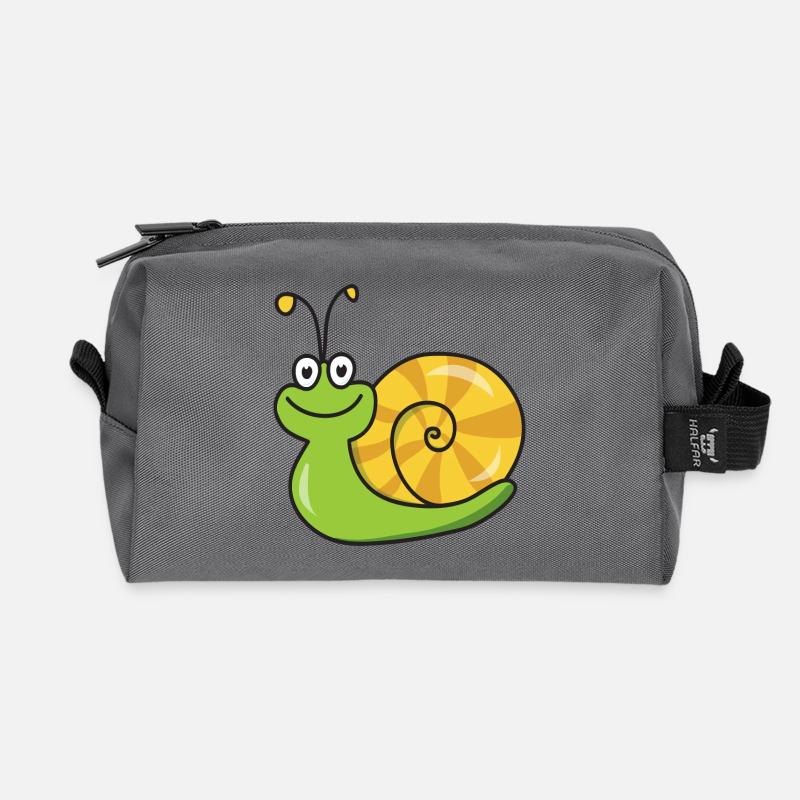 Schnecke - Recycelte Kulturtasche - Anthrazit