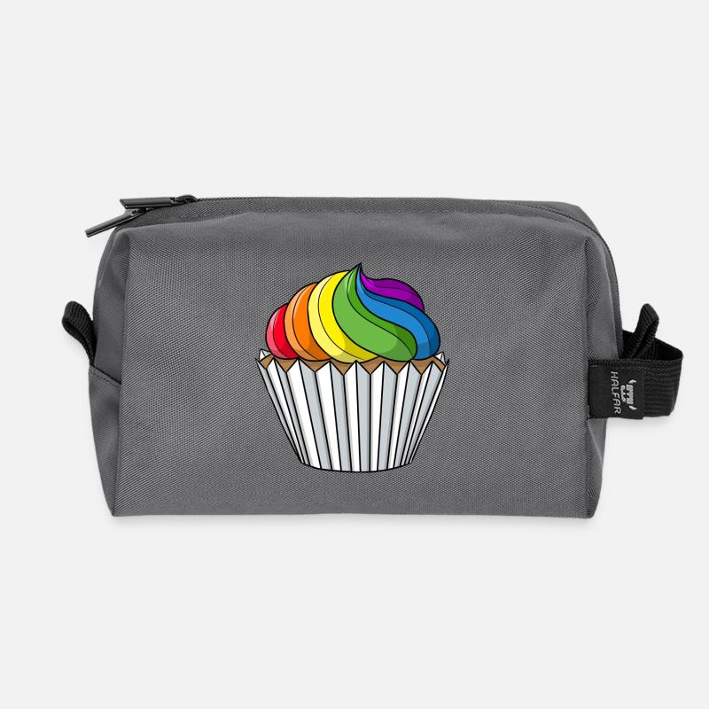 Gay Pride Cupcake - Recycelte Kulturtasche - Anthrazit