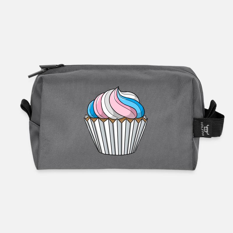 Transgender Pride Cupcake - Recycelte Kulturtasche - Anthrazit