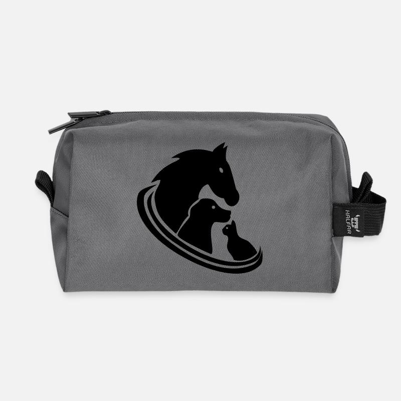 Tiere Tierheilpraktiker Tierarzt Logo - Recycelte Kulturtasche - Anthrazit
