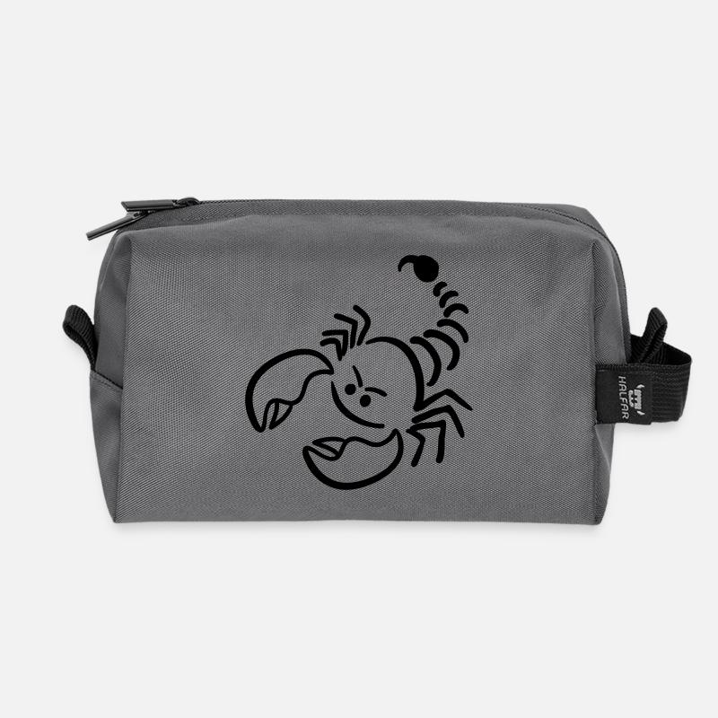 Skorpion - Recycelte Kulturtasche - Anthrazit