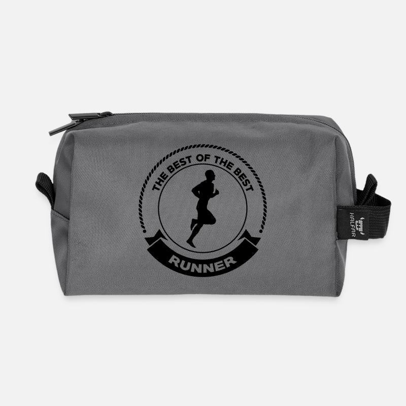 Laufen / Running / Jogging / Joggen / Marathon - Recycelte Kulturtasche - Anthrazit