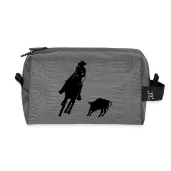 Pferdesport Westernreiten - Cutting - Recycelte Kulturtasche - Anthrazit - Vorne