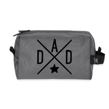 Dad - Recycled Toiletry Zip Bag - anthracite - Front