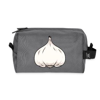 Garlic Garlic Halloween Kitchen Cooking - Recycled Toiletry Zip Bag - anthracite - Front