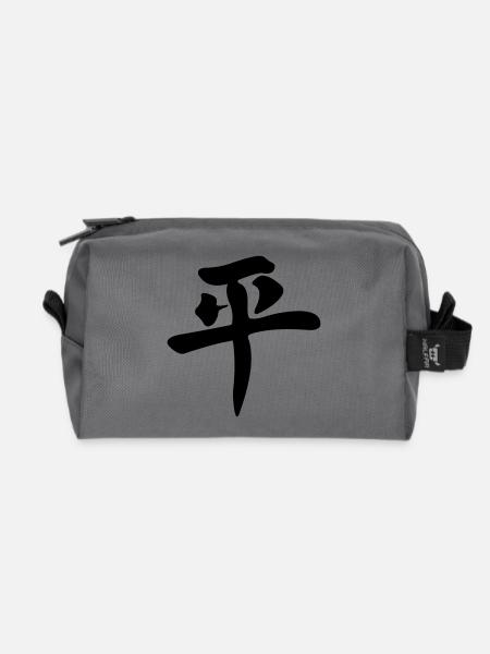 Friedenszeichen auf Chinesisch als Symbol - Recycelte Kulturtasche - Anthrazit