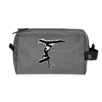 Wingfoil Jump - Recycled Toiletry Zip Bag - anthracite - Front