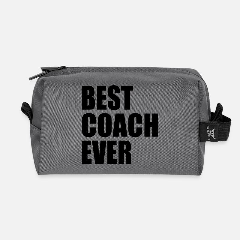 Best coach ever - Recycelte Kulturtasche - Anthrazit