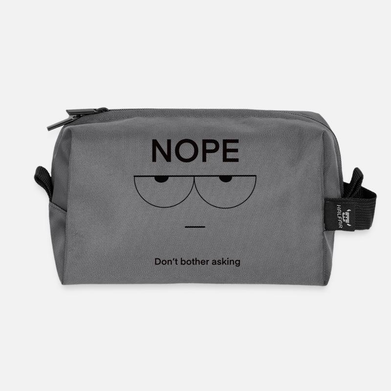 Nope Don't Bother Asking - Recycelte Kulturtasche - Anthrazit