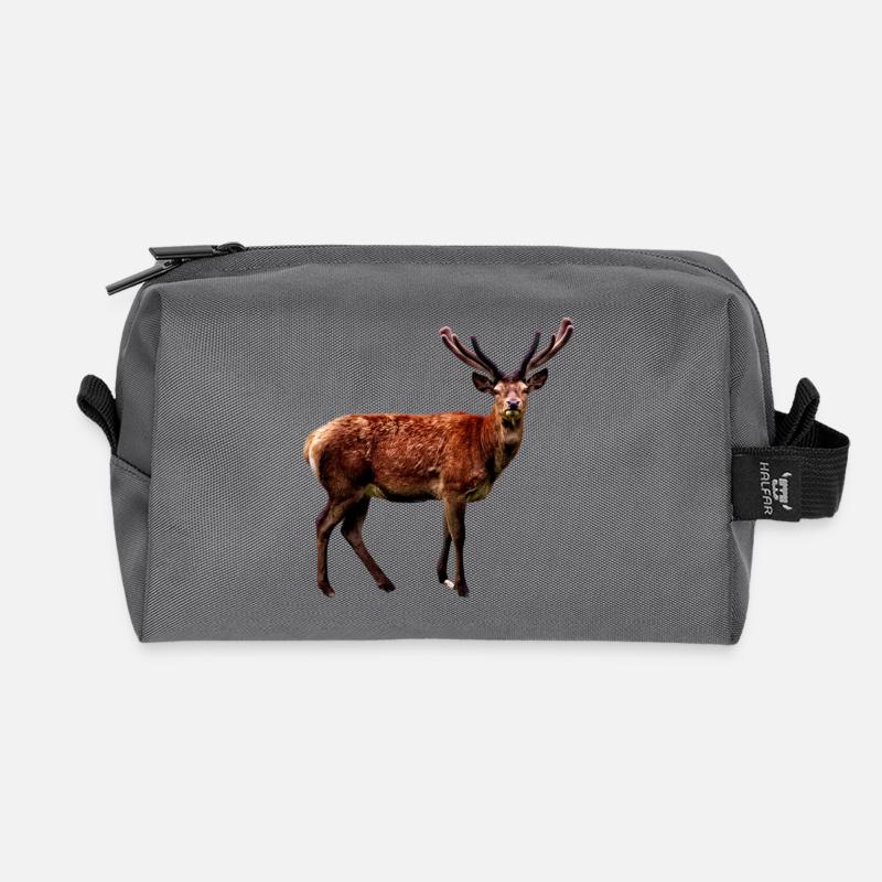 Hirsch - Recycelte Kulturtasche - Anthrazit