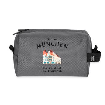 Munich, Historic Hofbräuhaus, Bavaria - Recycled Toiletry Zip Bag - anthracite - Front