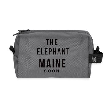 The Elephant Maine Coon - Beubasnue Style - Recycled Toiletry Zip Bag - anthracite - Front