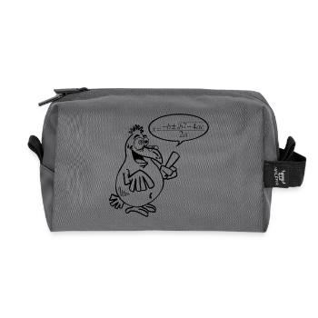 Black Smart Bird - Recycled Toiletry Zip Bag - anthracite - Front