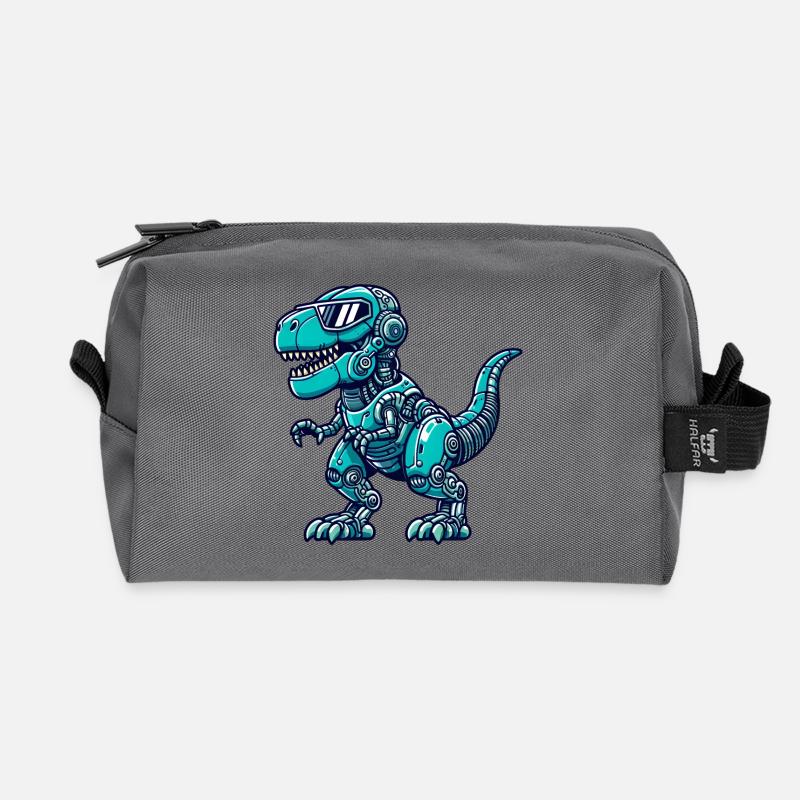 T-Rex Cyborg Dinosaurier - Recycelte Kulturtasche - Anthrazit