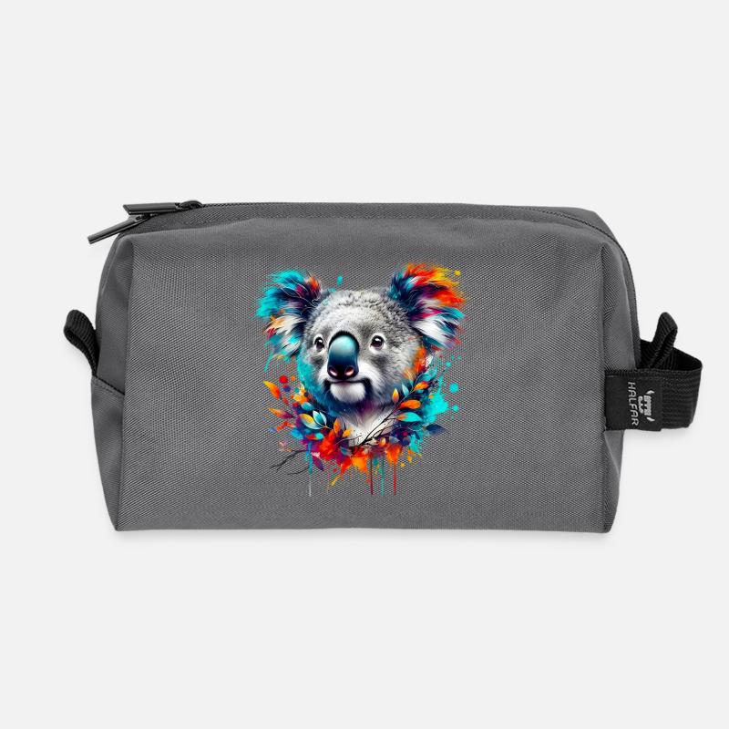 Koala - Recycelte Kulturtasche - Anthrazit