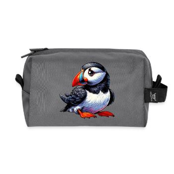 Papageitaucher - Recycelte Kulturtasche - Anthrazit - Vorne