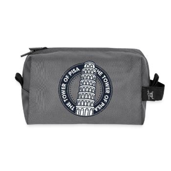 Pisa Tower Abzeichen Emblem - Recycelte Kulturtasche - Anthrazit - Vorne