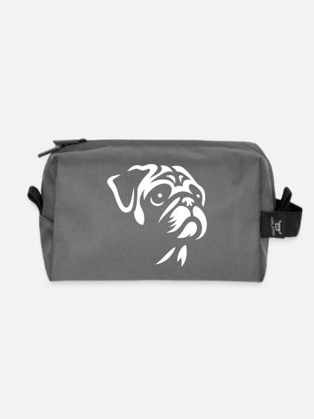 Carlin Silhouette Animal Minimaliste Élégant - Trousse de toilette en tissu recyclé - anthracite