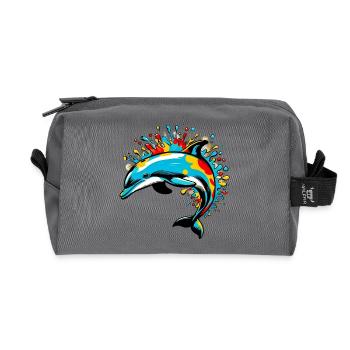 Delfin - Recycelte Kulturtasche - Anthrazit - Vorne