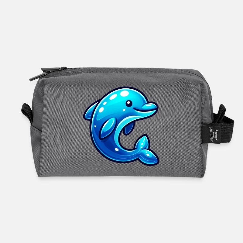 Delfin - Recycelte Kulturtasche - Anthrazit