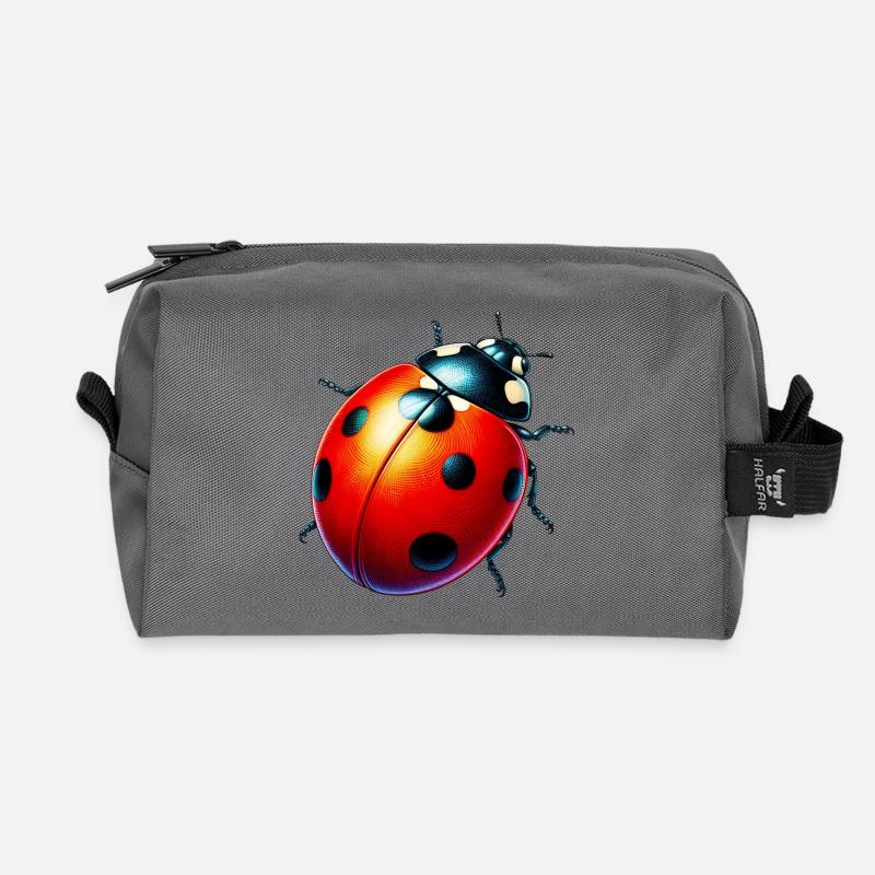 Marienkäfer - Recycelte Kulturtasche - Anthrazit