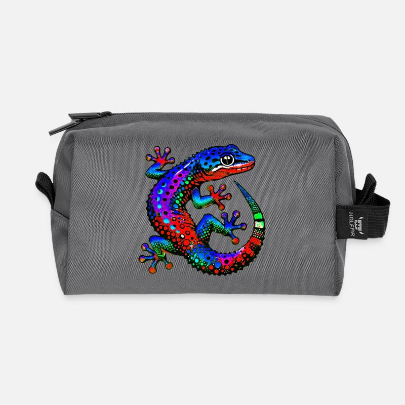 Gecko - Recycelte Kulturtasche - Anthrazit