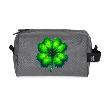 Trèfle à quatre feuilles - Trousse de toilette en tissu recyclé - anthracite - Devant