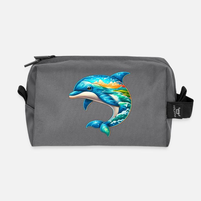 Delfin - Recycelte Kulturtasche - Anthrazit