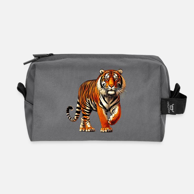 Tiger - Recycelte Kulturtasche - Anthrazit