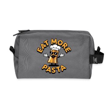Eat more Pasta Shirt - Recycelte Kulturtasche - Anthrazit - Vorne