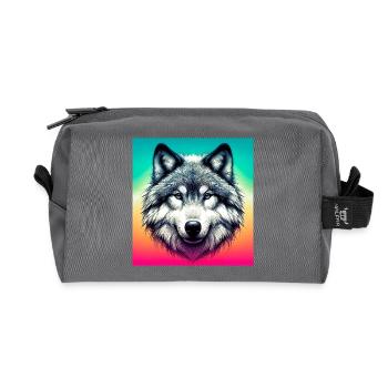 Loup - Trousse de toilette en tissu recyclé - anthracite - Devant