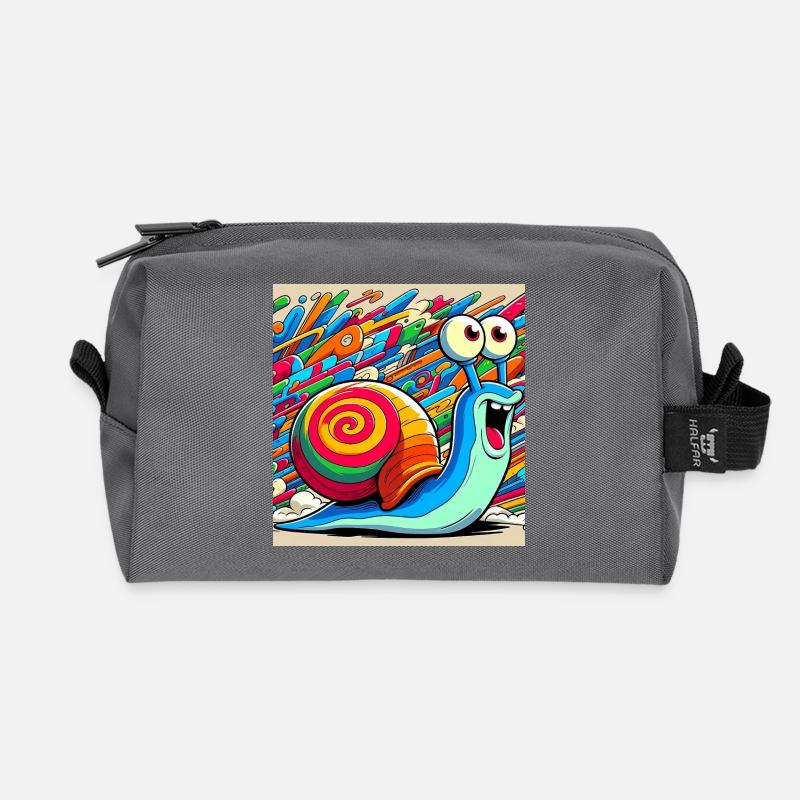 Schnecke - Recycelte Kulturtasche - Anthrazit