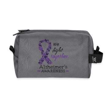Forts ensemble contre la maladie d’Alzheimer - Trousse de toilette en tissu recyclé - anthracite - Devant