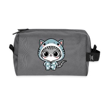 Katzenhai Kuschel-Strampler - Recycelte Kulturtasche - Anthrazit - Vorne