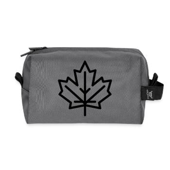 Feuille d’Érable - Trousse de toilette en tissu recyclé - anthracite - Devant