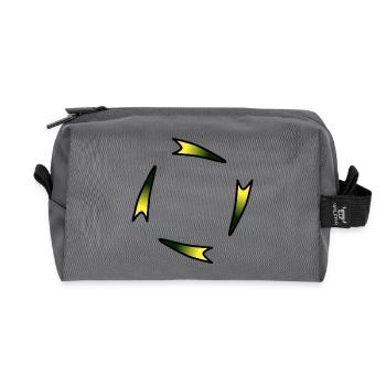Rubans d’angle lumineux abstraits - Trousse de toilette en tissu recyclé - anthracite - Devant