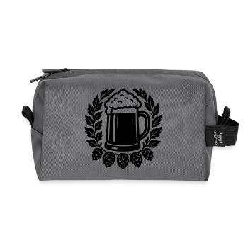Bier - Recycled Toiletry Zip Bag - anthracite - Front