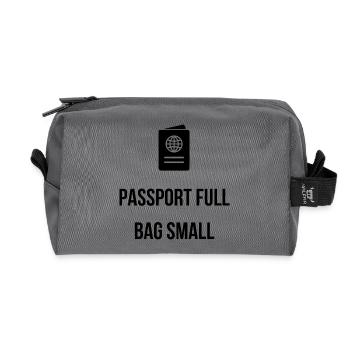 Passport Full, Bag Small – Adventure Shirt - Recycled Toiletry Zip Bag - anthracite - Front