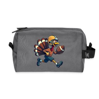 Thanksgiving Football Turquie - Trousse de toilette en tissu recyclé - anthracite - Devant