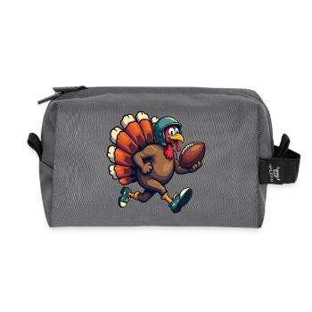Thanksgiving Football Turquie - Trousse de toilette en tissu recyclé - anthracite - Devant