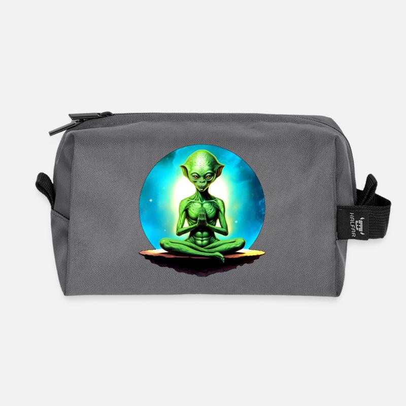 Aliens Yoga - Recycelte Kulturtasche - Anthrazit