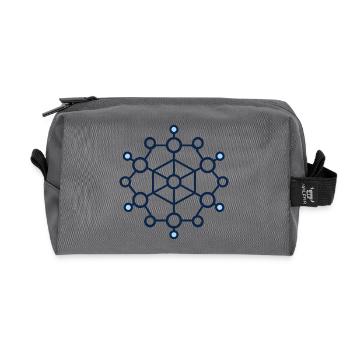 Geometrisches Knoten-Netzwerk - Recycelte Kulturtasche - Anthrazit - Vorne