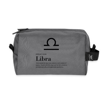 Libra - Zodiac sign - Recycelte Kulturtasche - Anthrazit - Vorne