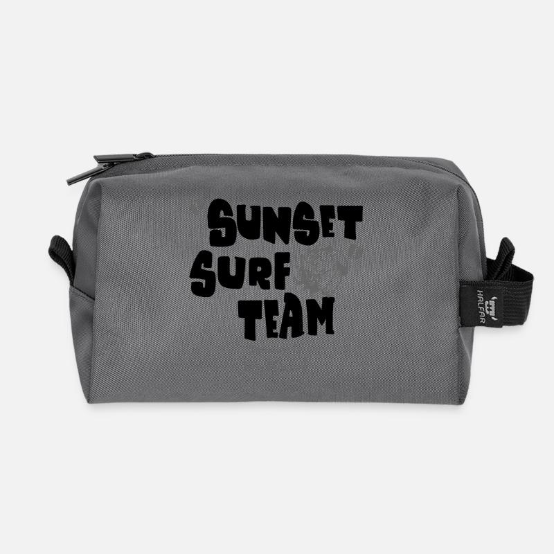 Summer in Very Pleasant - Recycled Toiletry Zip Bag - anthracite