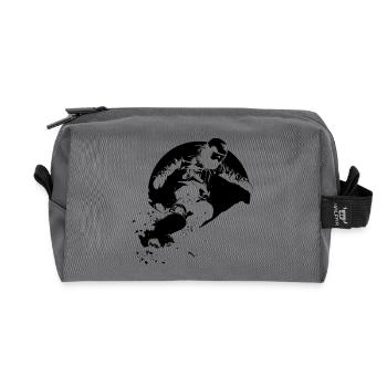 Snowboarders - Recycled Toiletry Zip Bag - anthracite - Front