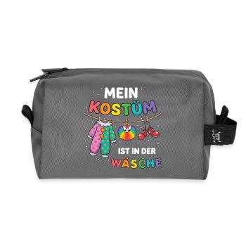 My costume is in the laundry - Clown Carnival - Recycled Toiletry Zip Bag - anthracite - Front